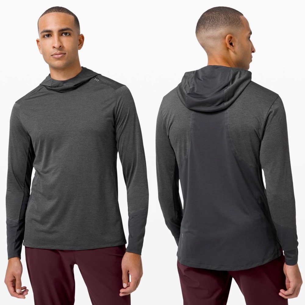 Lululemon Fast and Free Running Hoodie Heathered Graphite Gray Size Small